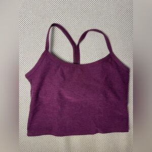 Beyond Yoga purple tank top with built-in bra